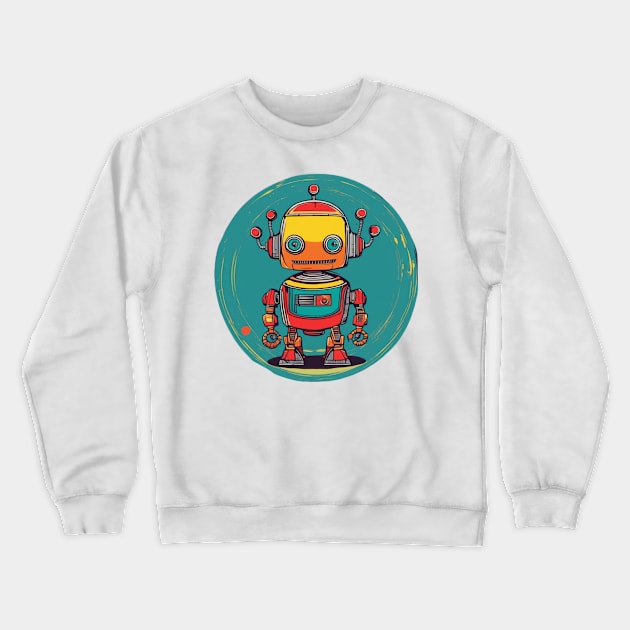 Cute Robot Crewneck Sweatshirt by Eclecterie